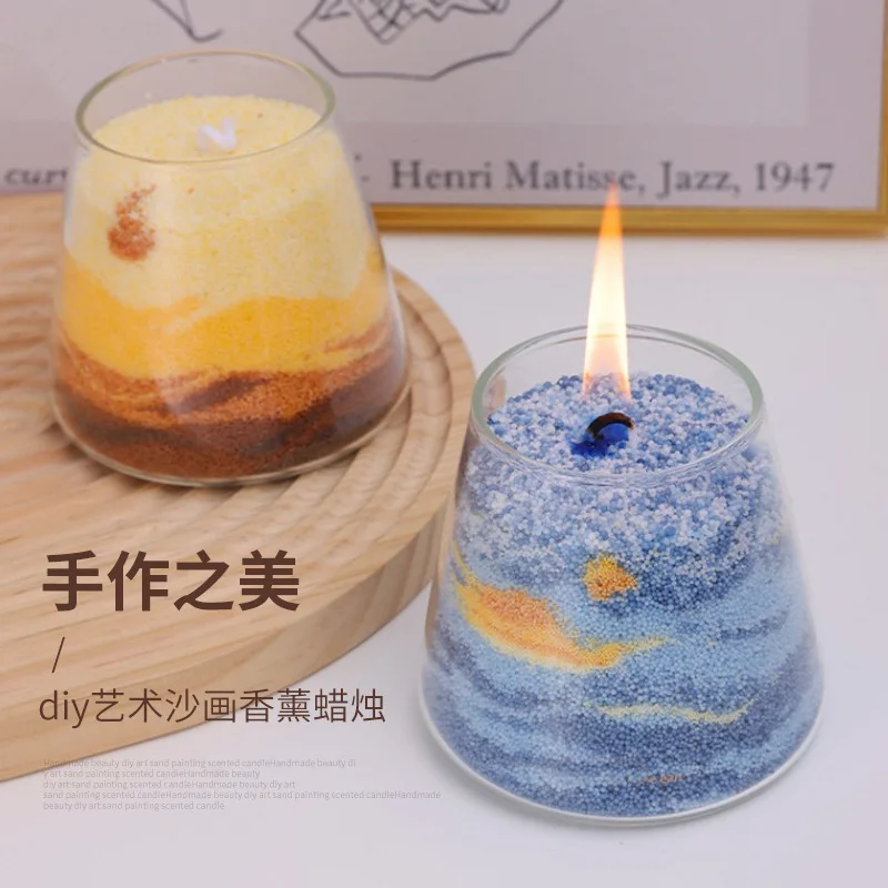 

Healing Sand Painting Scented Candles DIY Material Pack, Gift Friends Creative Birthday Gift Box. Handmade Romantic Candles