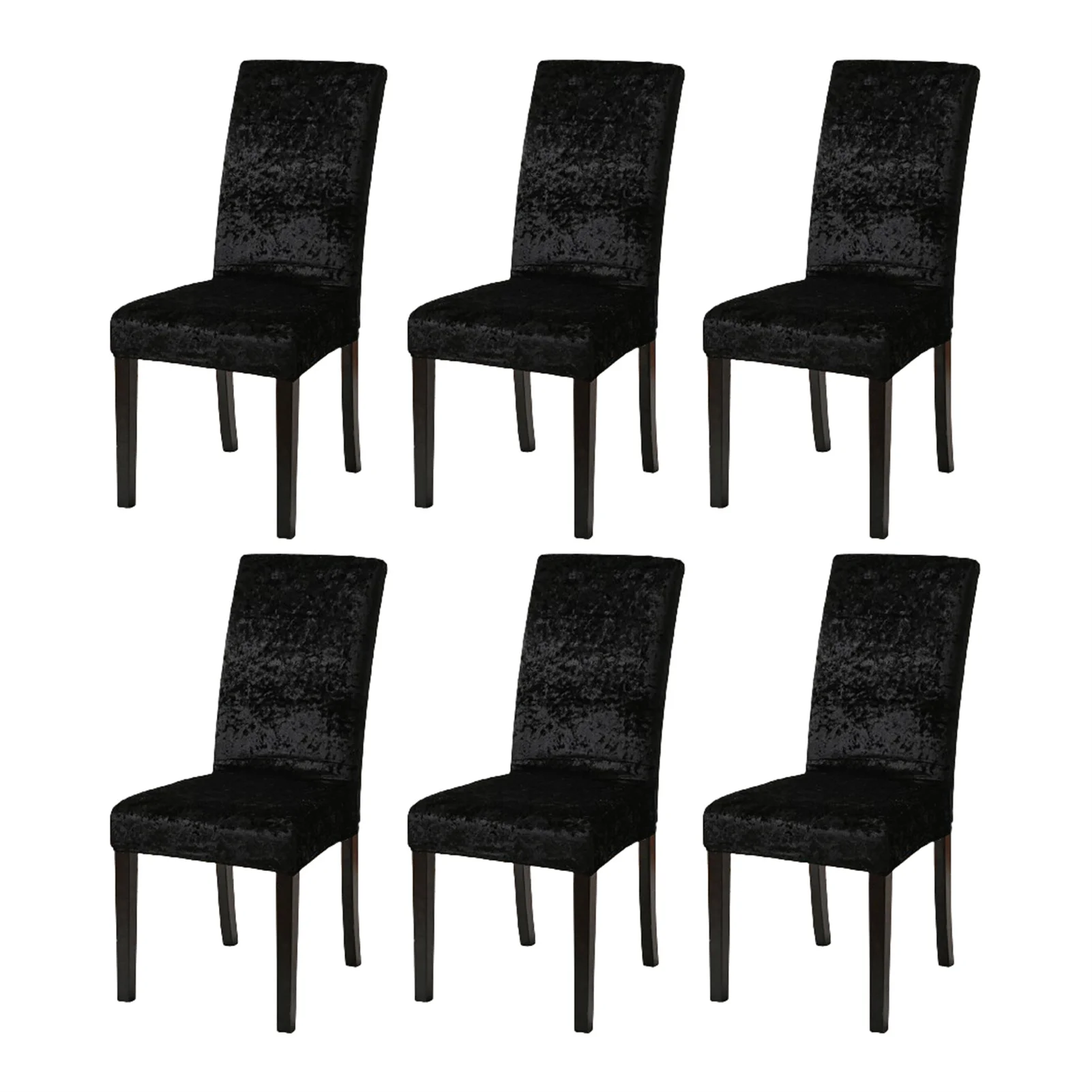 6pieces Polar Fleece Chair Cover For Dining Room Kitchen Wide Applications Elastic And Stretchy