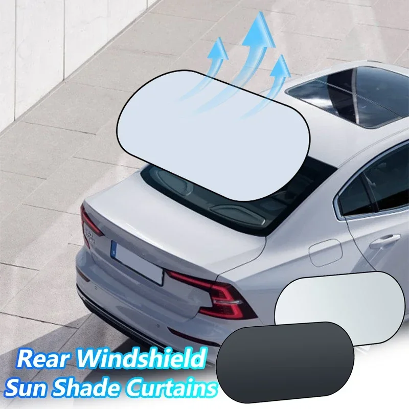 Folding Car Rear Window Sun Visor - UV Protection Sun Shade with Suction Cup Mount, Easy Installation