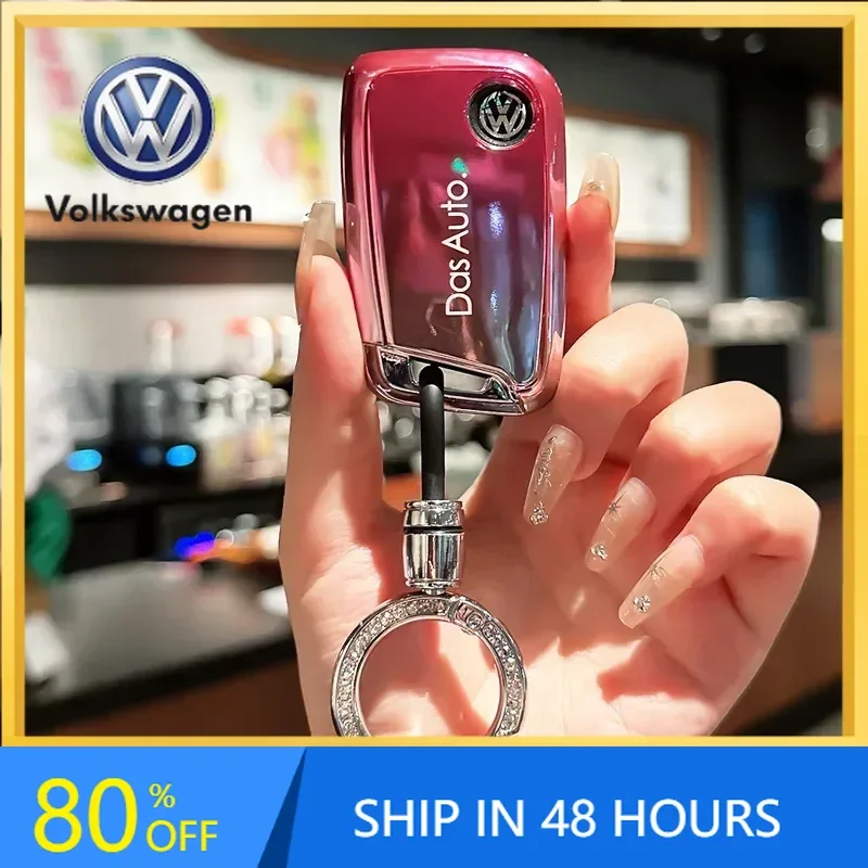 

2026 Hot For VW VOLKSWAGEN 3 Buttons Car Key Case Full Cover For Volkswagen VW Tiguan MK2 Magotan Passat B8 Magotan CC 2017 2018