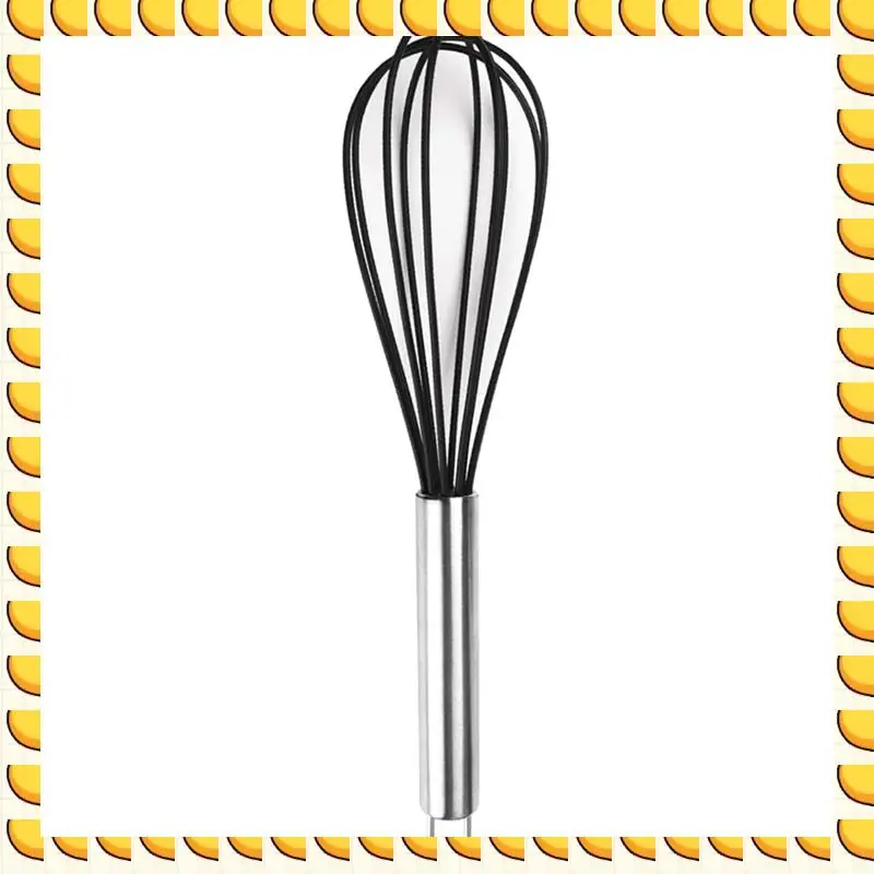 

BAAU 2X силиконовый кухонный венчик, 10-дюймовый силиконовый венчик для взбивания яиц, очень прочный кухонный проволочный воздушный шар, термостойкий 600°F