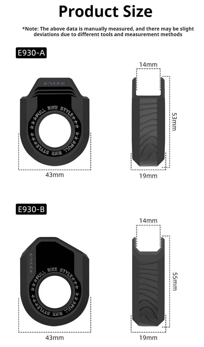 ENLEE Fahrradkettenblatt und Kurbelschutz, geeignet für Mountainbikes und Falträder, universelles Paar – Detail 3