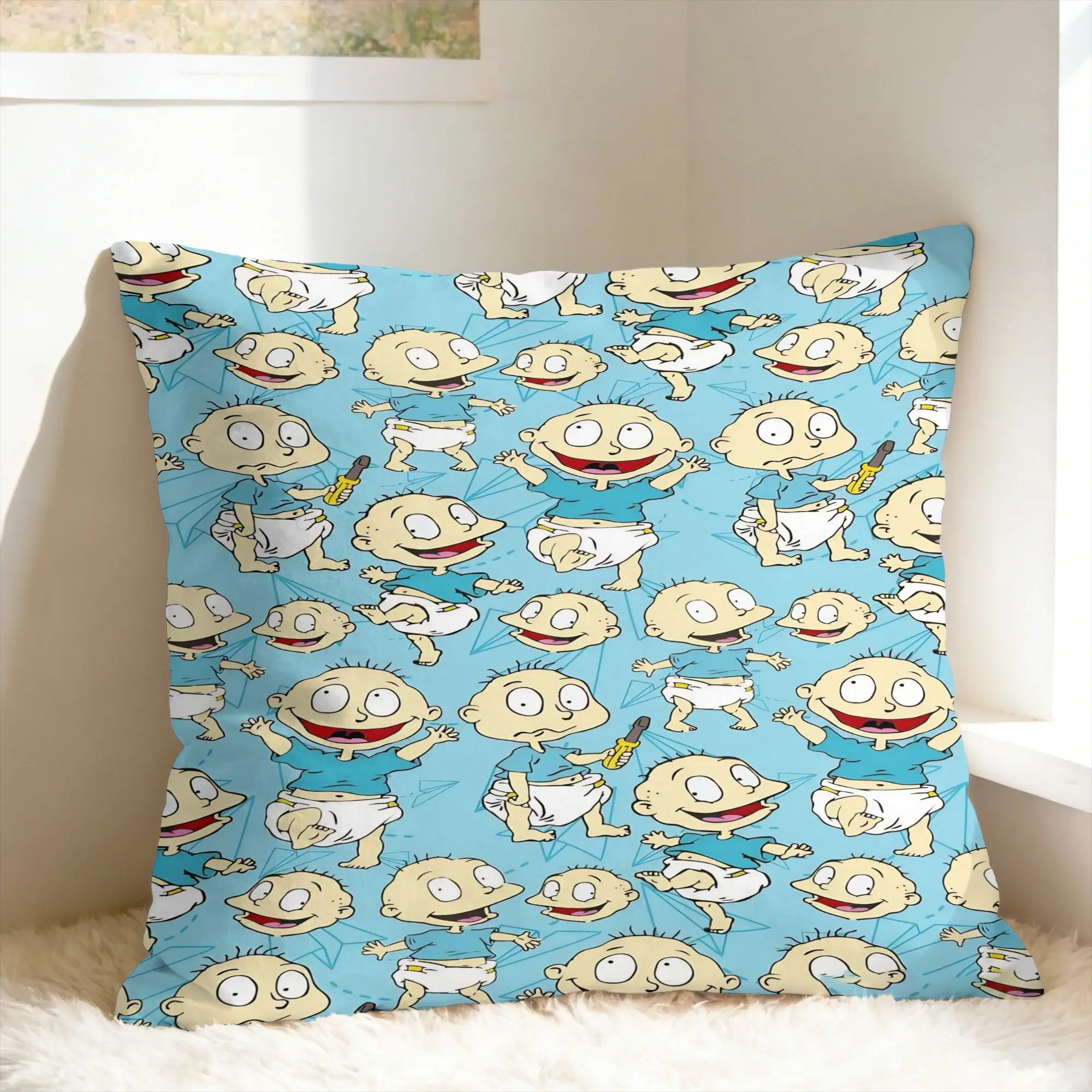 R-Rugrats Reptar & Character Print Pillowcases  Fashion Pillow Case For Living Room Bed Chair Design Pillow Cover