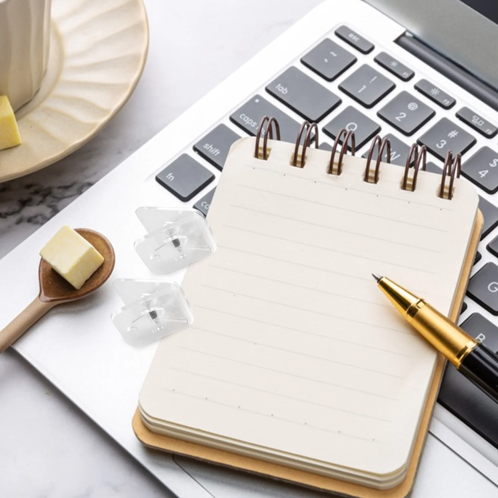 

40Pcs Square Plastic Paper Clips Compact Portable File Organizer for Documents Notes Bills Paper Fastener Clips