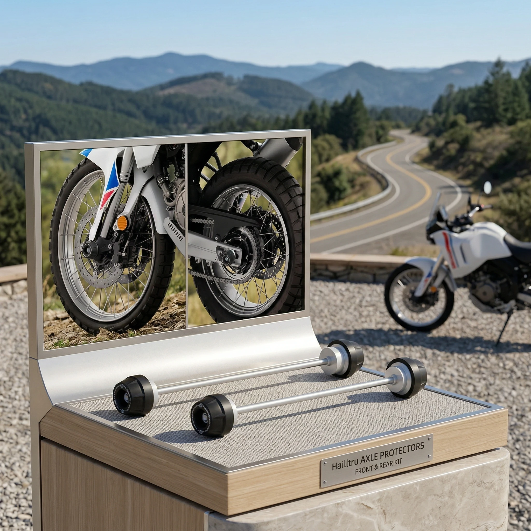 

For Aprilia Tuareg 660 2022-2026 Motorcycle Wheel Spindle Protection Axle Cover Set - Durable Cover for Enhanced Bike Safety