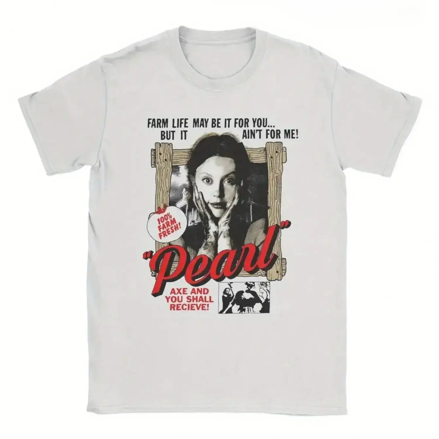 Men'S Vintage Horror Movie Graphic Tee Featuring Classic Designs From The Film Pearl and Printed with The Memorable Phrase