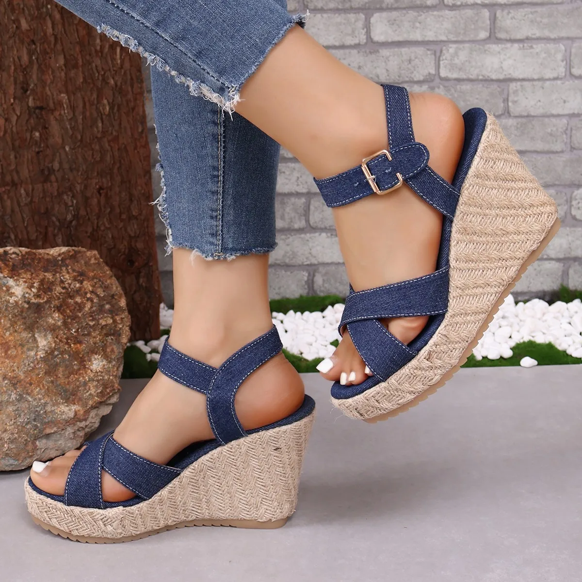 Zapatillas Mujer Verano Espadrilles Wedges Woman Sandals Summer New in Ladies Comfort Casual Shoes Party Sandals Footwear