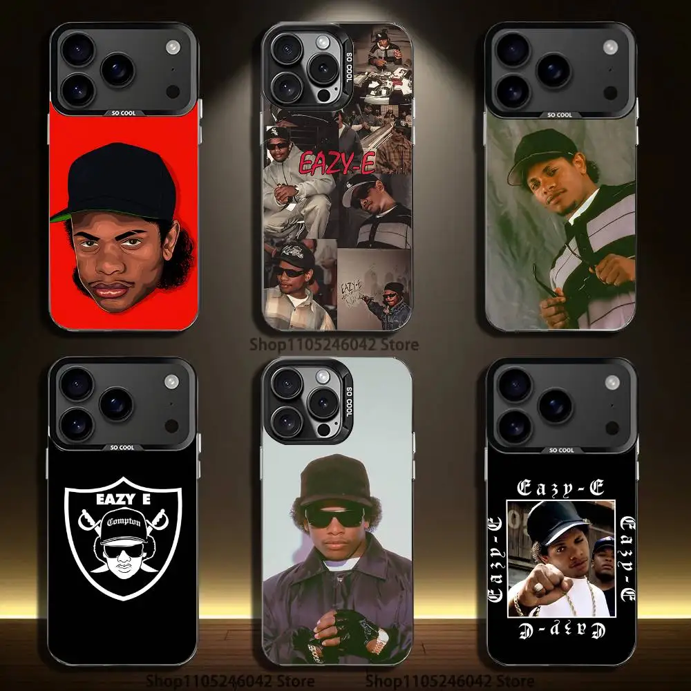 

Rapper E-Eazy E For iPhone 17,16,15,14,13,12,11,Mini,Pro,E,SE4,XS,MAX Black Shockproof Candy Matte Cover