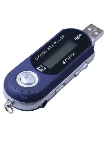 Portable USB MP3 Player Music Player Digital LCD Screen 4G Storage FM Radio Multifunction MP3 Music Player USB Stick