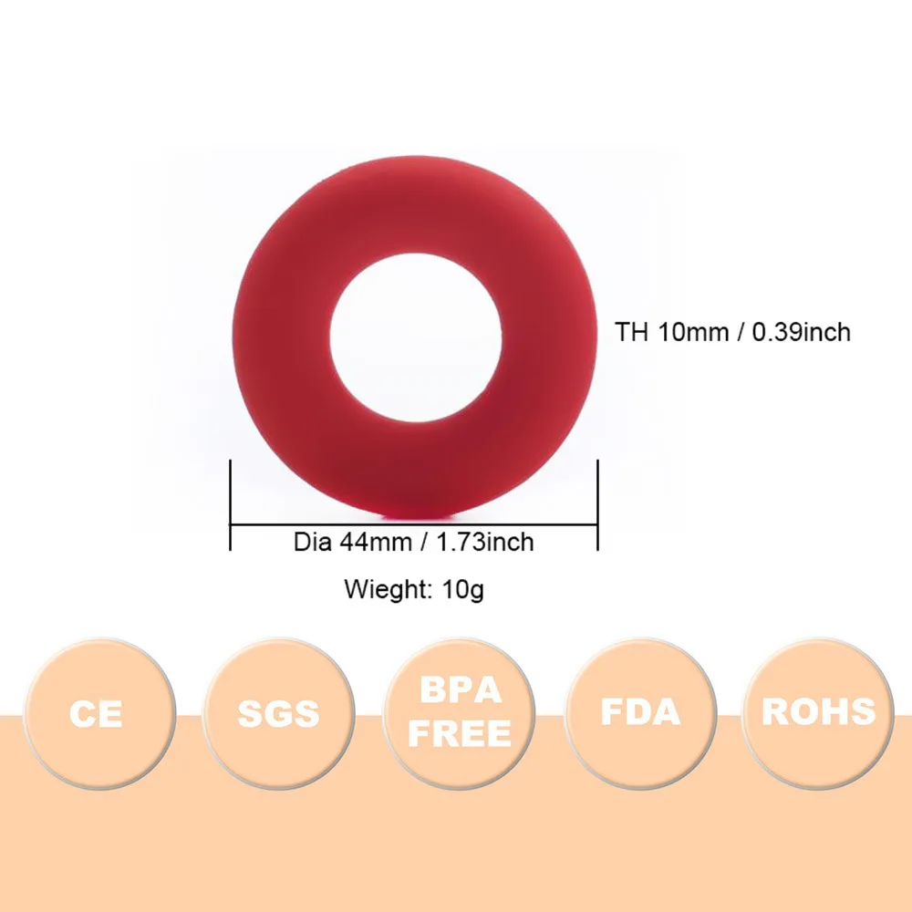 Silicone teether donut DIY round bracelet pendant baby teether chewing bracelet teether