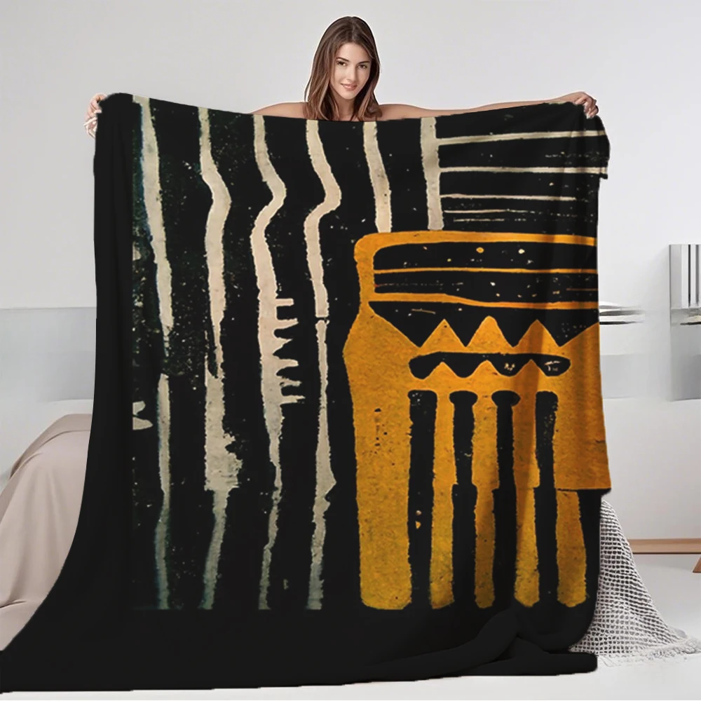 

Modern Minimalist Flannel Blanket Abstract In Black Silver Faux Fur Throw Knit Throw Blankets For Adults Sofa Bathroom