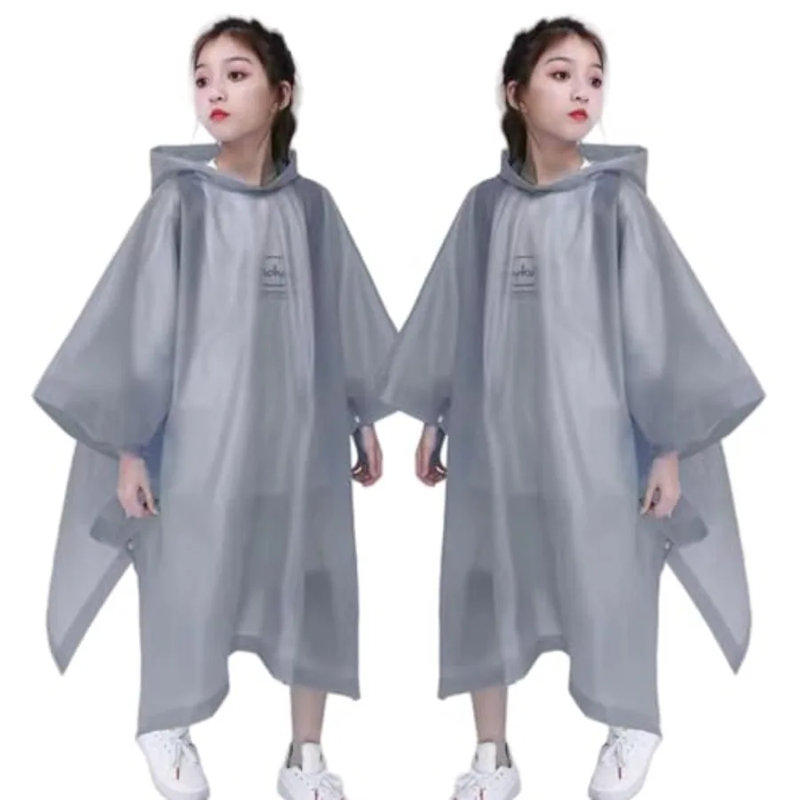 

Rain Poncho for 2 Pack,Reusable EVA Raincoat Ponchos Rain Jacket with Hood for 6-14 Girls Boys