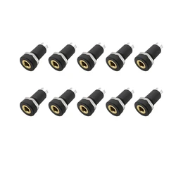 10Pcs PJ-392A 3.5mm 4 Pin Jack Female Audio Headphone Stereo Connector Nut Panel Mount TRRS 4 Pole 3.5mm Audio Socket Adapter