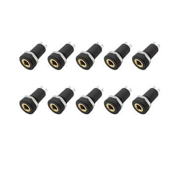 10 adet PJ-392A 3.5mm 4 Pin Jack kadın ses kulaklık Stereo konektörü somun paneli dağı TRRS 4 kutup 3.5mm ses soket adaptörü