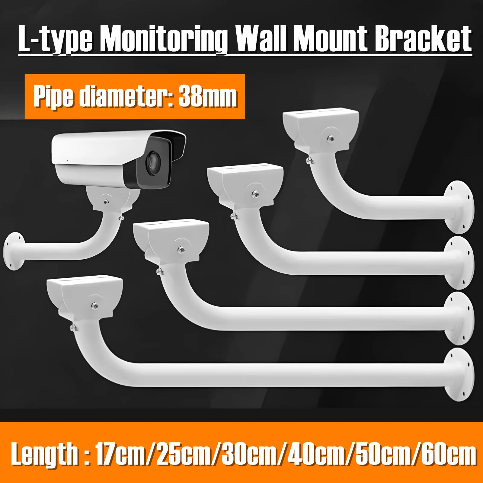 Aluminum Alloy 360 ° Adjustable Duckbill Bullet Security CCTV Camera Wall Mount Bracket Holder Extended Long Arm Camera Support