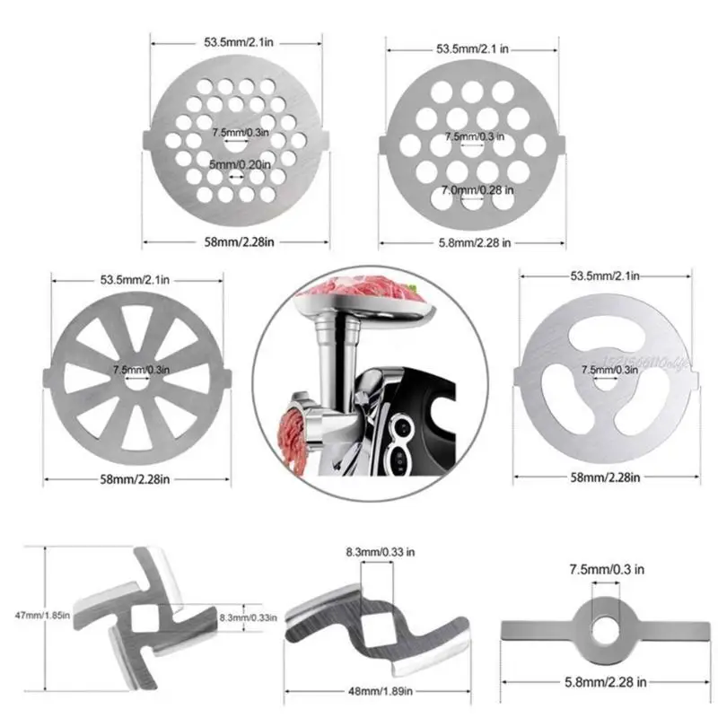 27RB لحوم طاحونة مرفق من الفولاذ المقاوم للصدأ اللحم المطحنة ملحقات طاحونة متعددة الاستخدامات يجب أن تحتوي على أدوات للمطبخ