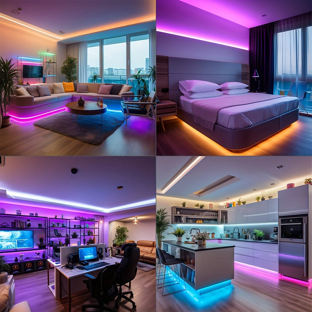 Luzes led para sala sincronização de música rgb luzes de tira led 10m 20m 30m fita flexível para sala decoração do quarto tv backlights