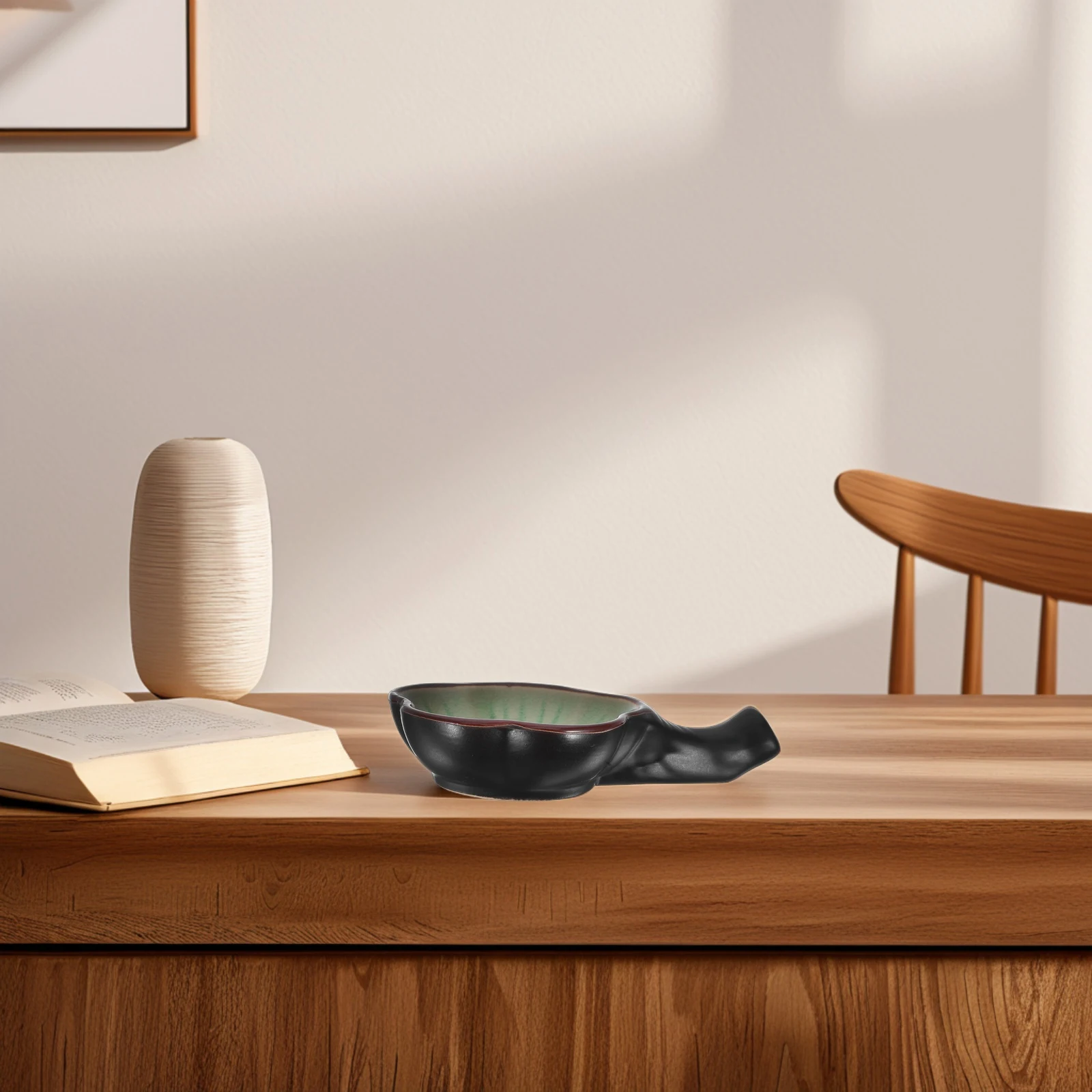 

Chinese Calligraphy Ink Dish Ceramic Multifunctional Patterned Brush Holder for Sumi-E Painting Art Tool Mini Supply Accessory