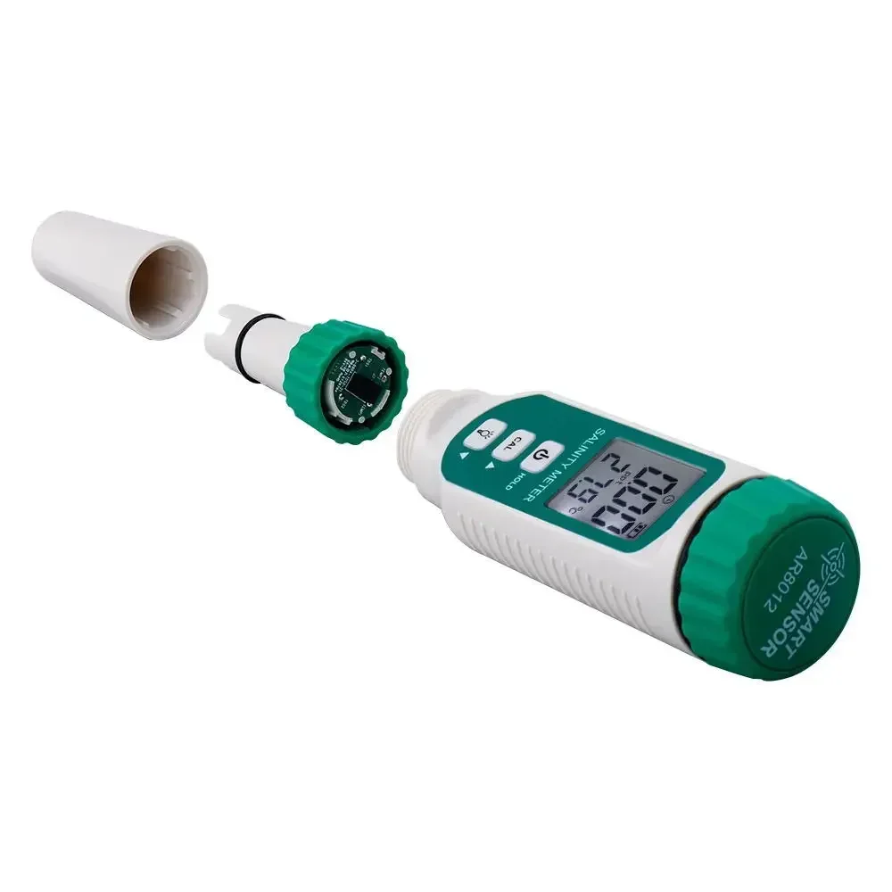 hot Salinometer Salinity Test Pen Beverages Drink Salt value and temperature of solvent Content Meter ATC Seawater Measuring AR8
