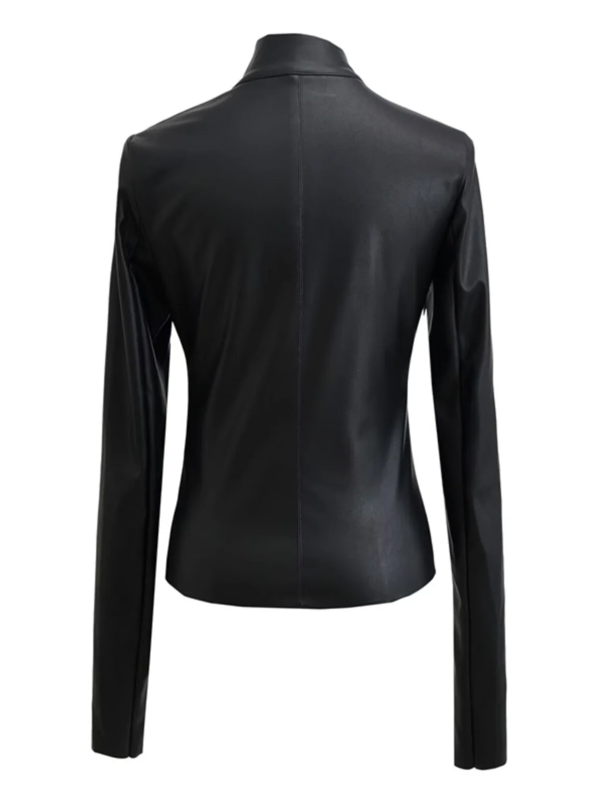 Retro American PU Leather Jaet Asimmetrico Slim Fit Cerniera Versatile Dimagrante ort Top Street Sle Stand Colletto Regolare...