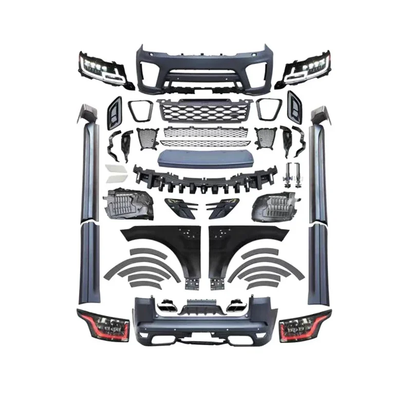 New for 2014-2016 Upgrade 2022 Sport Bodykit Front Bumper Lip LED Headlights & Taillights Bolt-On Universal Fitment