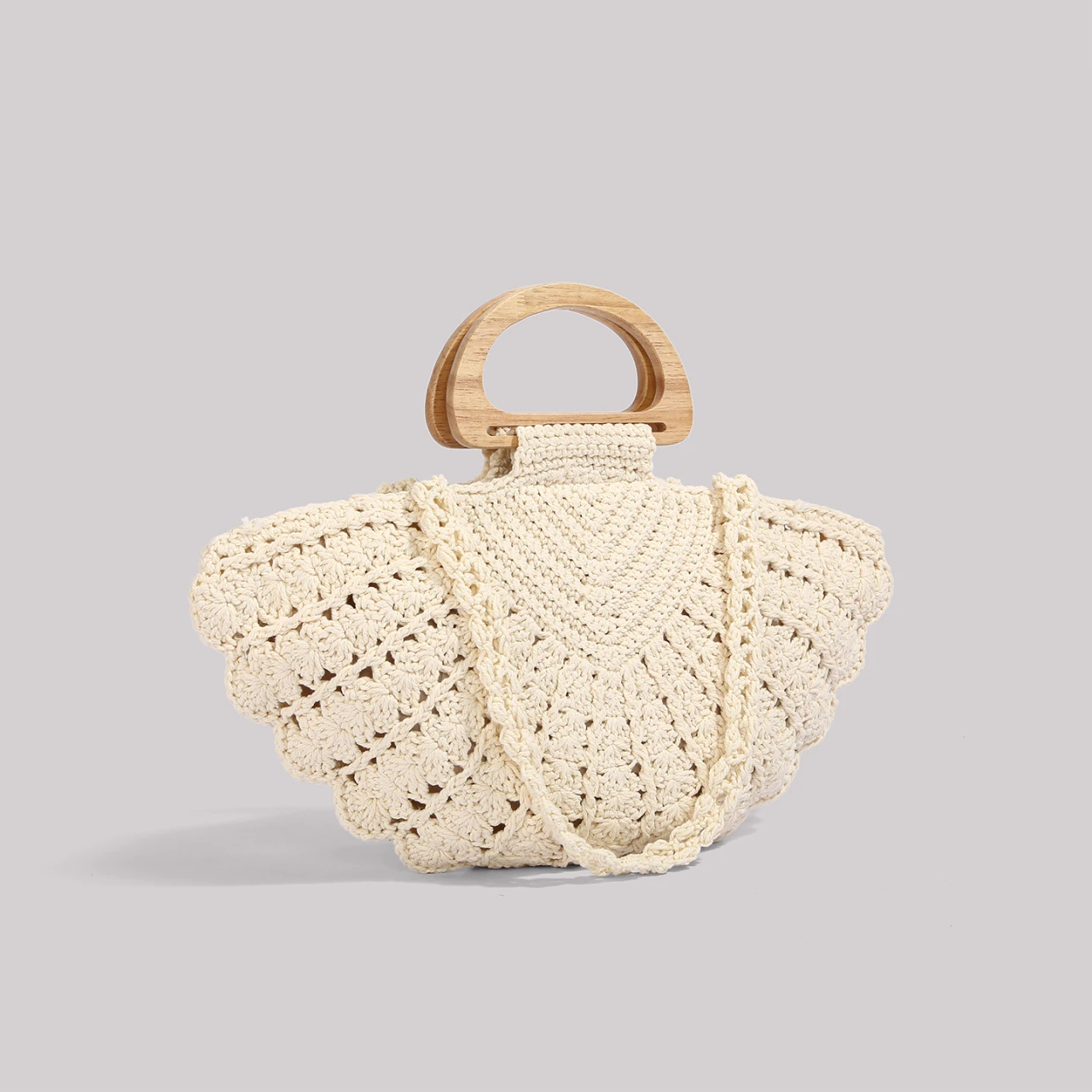 Crochet Bag Raffia - Handgemaakte gehaakte raffia stro tas met
