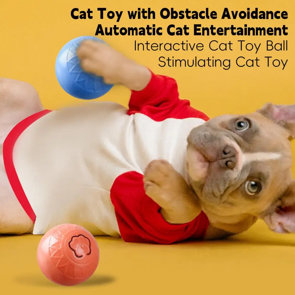 Hunting Cat Toy Cat Toy with Obstacle Avoidance Usb Rechargeable Cat Toy Ball with 360-degree Rotating Fun for Kitten for Cats