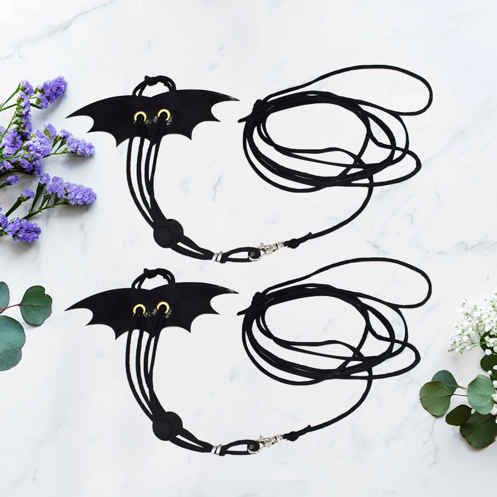 

2 pcs Small Animal Traction Harness Wing Leash Durable Polyester Rope 150cm Adjustable Pet Hauling Cable Outdoor Accessories