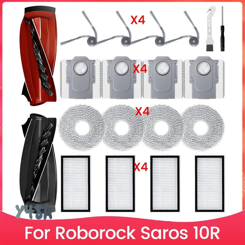 

Для Roborock Saros 10R робот-пылесос, запасные части, основная боковая щетка, HEPA-фильтры, тканевые мешки для пыли-Y48A