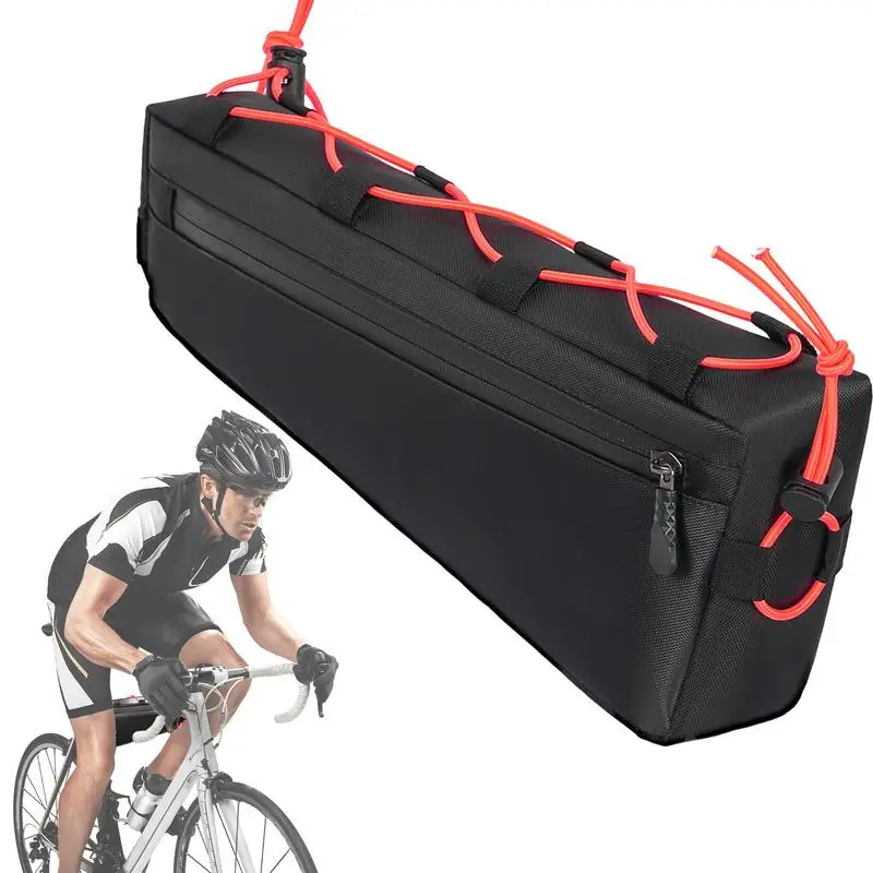 

Mountain Bike Triangle Bag Mountain Bike Gear Bag Road Bike Accessories Frame Pouch With Waterproof Embossed Zipper Bike Lover