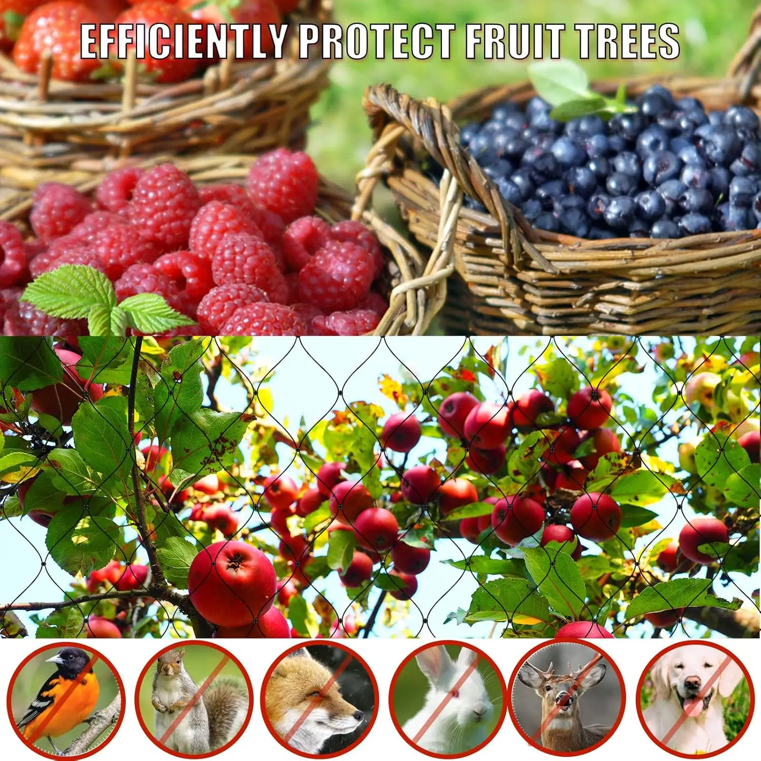 5*10/15/25/35M Anti Bird Protect Tree Net Fruit Crop Plant Garden Pond Netting Mesh Fly Trap Orchard Anti-bird Net
