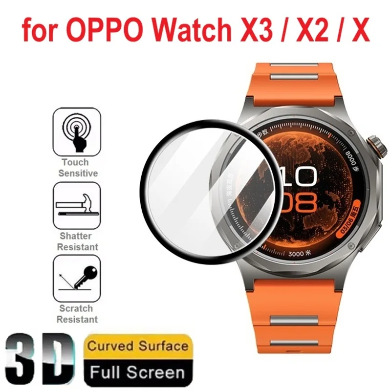 100PCS Protetor de Tela Curvo 3D Macio para OPPO Watch X3 X2 X1 Smart Watch Película Protetora de Cobertura Total