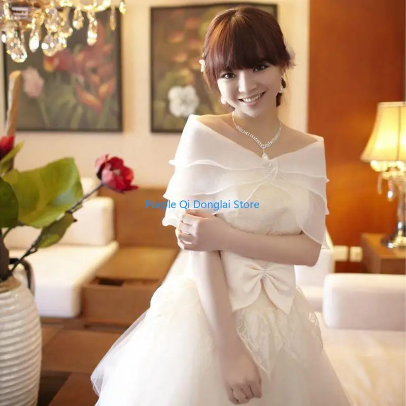 

L21E Белый элегантный многослойный тюль