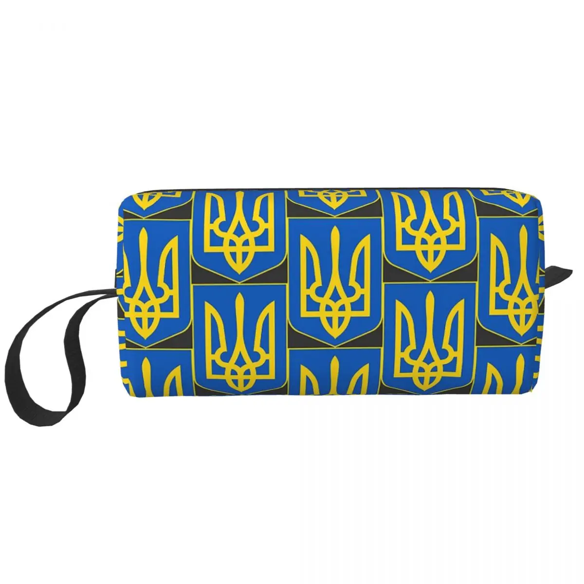 Ukraine Coat Of Arms Makeup Bag Cosmetic Organizer Storage Dopp Kit Toiletry Cosmetic Bag for Women Beauty Travel Pencil Case