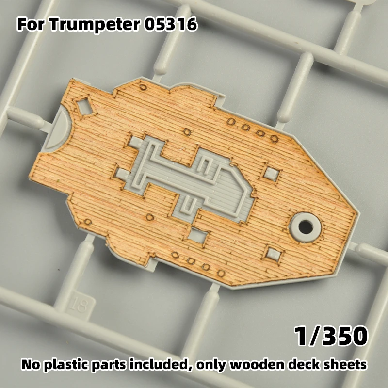 Modell-Upgrade-Teile: Lasergeschnittene Holzdeckplatte mit selbstklebender Ankerkette für TRUMPETER 05316 05773 Battleship 1/700 1/350 – Detail 1