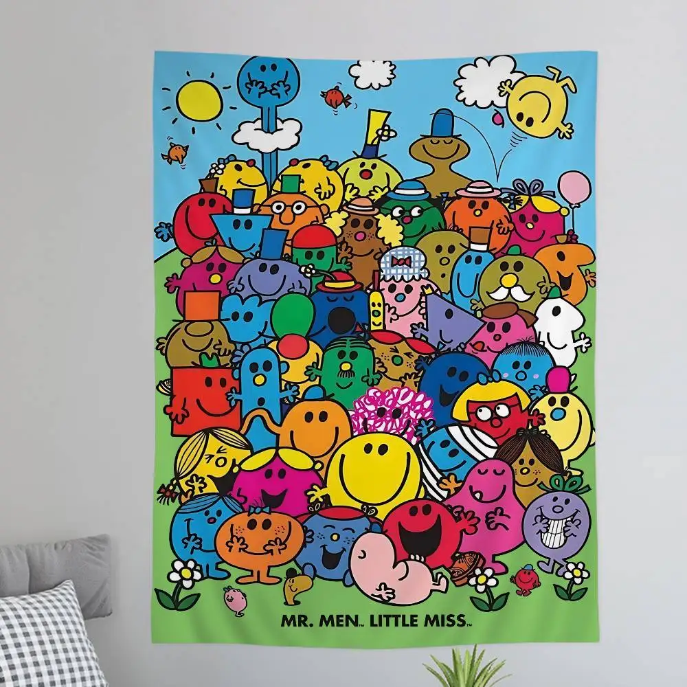 Children Book M-Mr Men L-Little Miss Hippie Wall Hanging Tapestries Bohemian Wall Tapestries Mandala INS Home Decor