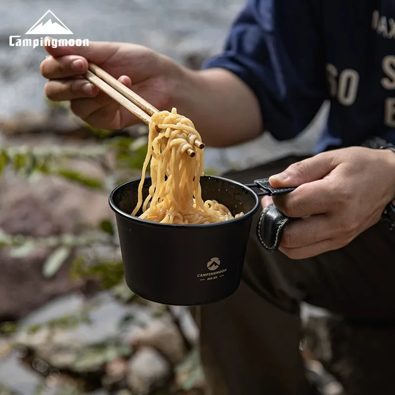 CAMPINGMOON S369 BKS369 Stainless Steel Outdoor Camping Cookware Boiling Water Cup Picnic Cutlery Snow Bowl - Image 3