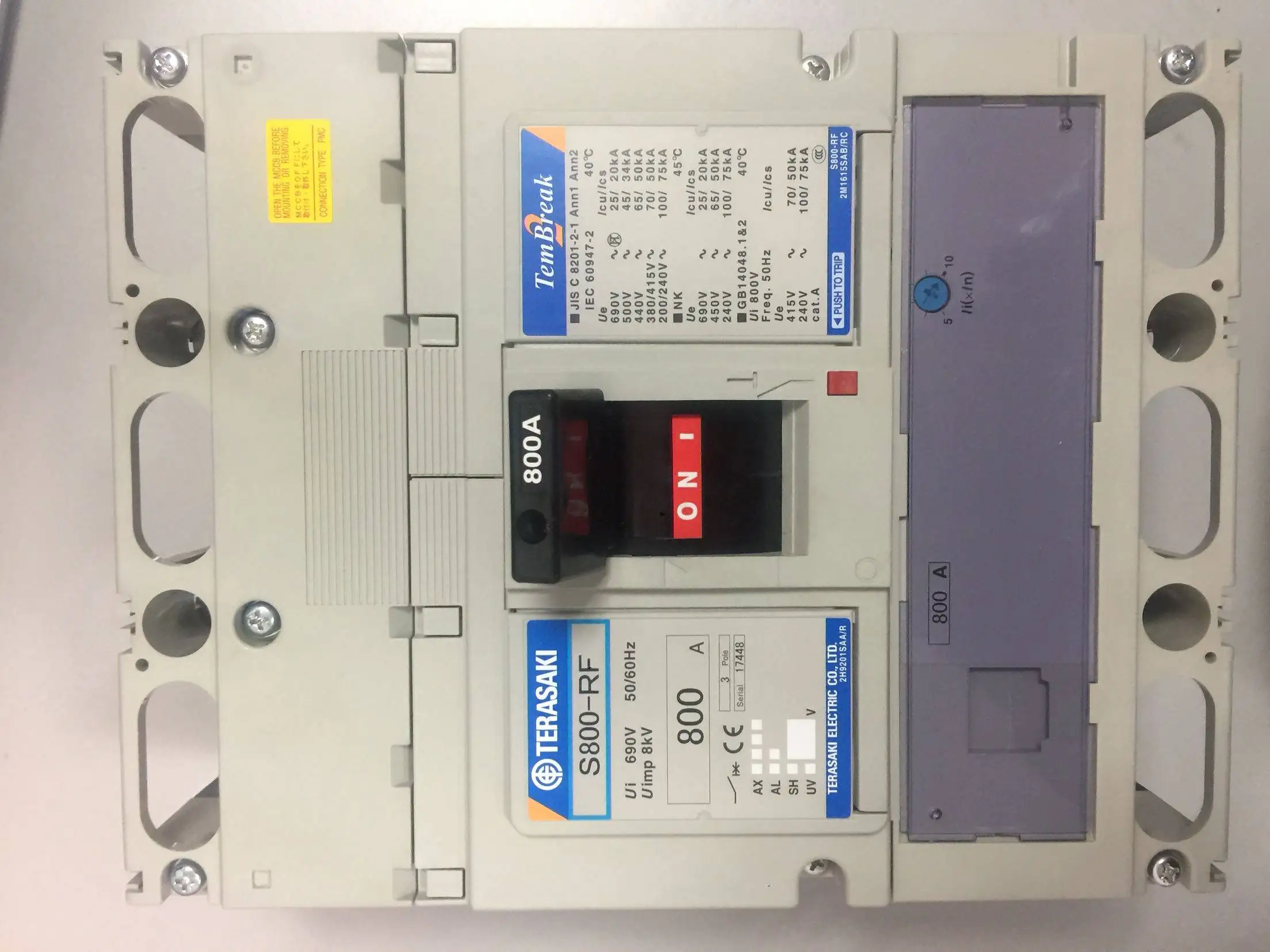 Picture 3: S800-RF 3P Japan Terasaki Circuit Breaker TERASAKI Switch New Imported Original Products