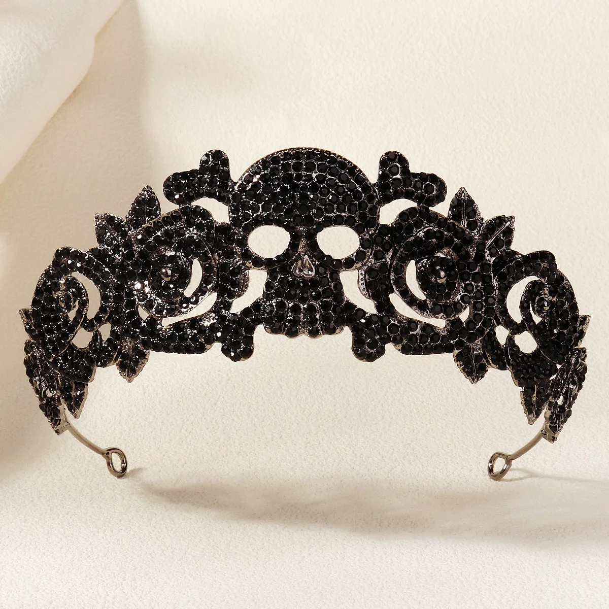 

Женская корона на Хэллоуин, яркий головной убор для выпускного вечера, сплав с бриллиантами, скелет, роза, королева, корона, изысканные украшения для волос для женщин