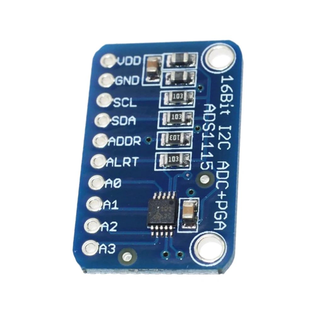 ADS1115 ADC Analog-to-Digital Converter Module with Programmable Gain Amplifier 2.0V To 5.5V High Precision for Arduino RPi
