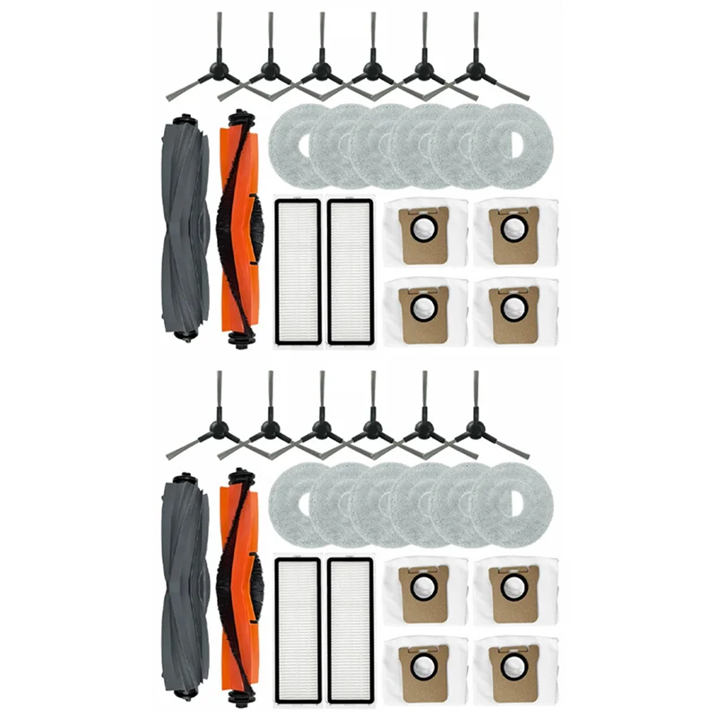 

A26F-40PCS щетка для пылесоса, мешок для пыли, фильтр и набор тряпок для швабры для Xiaomi X20 MAX X20 PRO, запасные части для пылесоса