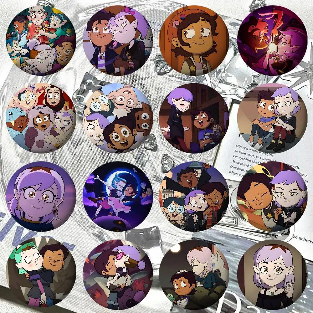 Épingles à badges Anime T-the Owl H-house pour amis, sacs à dos, vêtements, accessoires de collection, cadeau de bijoux