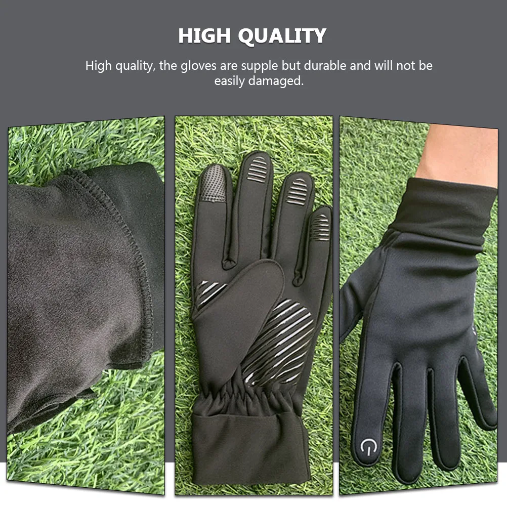 

Warm Anti-slip Gloves Polar Fleece Winter Cycling Men Outdoor Touchscreen Durable Easy Clean Long Life Practical Strong