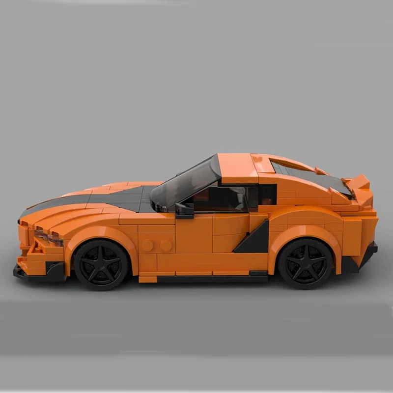 293 SZT. Nowy MOC ​ ​   Klocki konstrukcyjne dla dzieci, modułowe, edukacyjne, w kształcie samochodu sportowego City Highway Supra Gr, idealne na prezent.