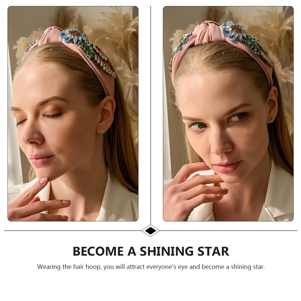 

Retro Style Hair Hoop Rhinestone Embroidered Women Headbands Vintage Toppers Bridal Party Hair Tools Styling Accessories