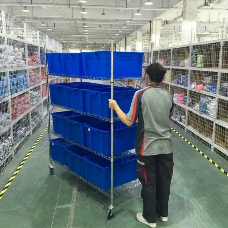 Picking and Sorting Cart Trolley Silent Wheel Flat