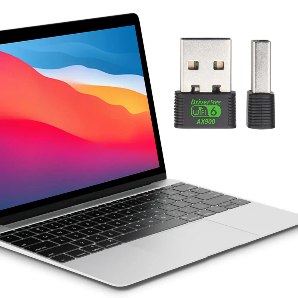 

USB-адаптер Wi-Fi 6, 900 Мбит/с, мини-USB Wi-Fi донгл, двухдиапазонный (2.4 и 5.8 ГГц), беспроводной сетевой адаптер для ПК, компьютерные аксессуары