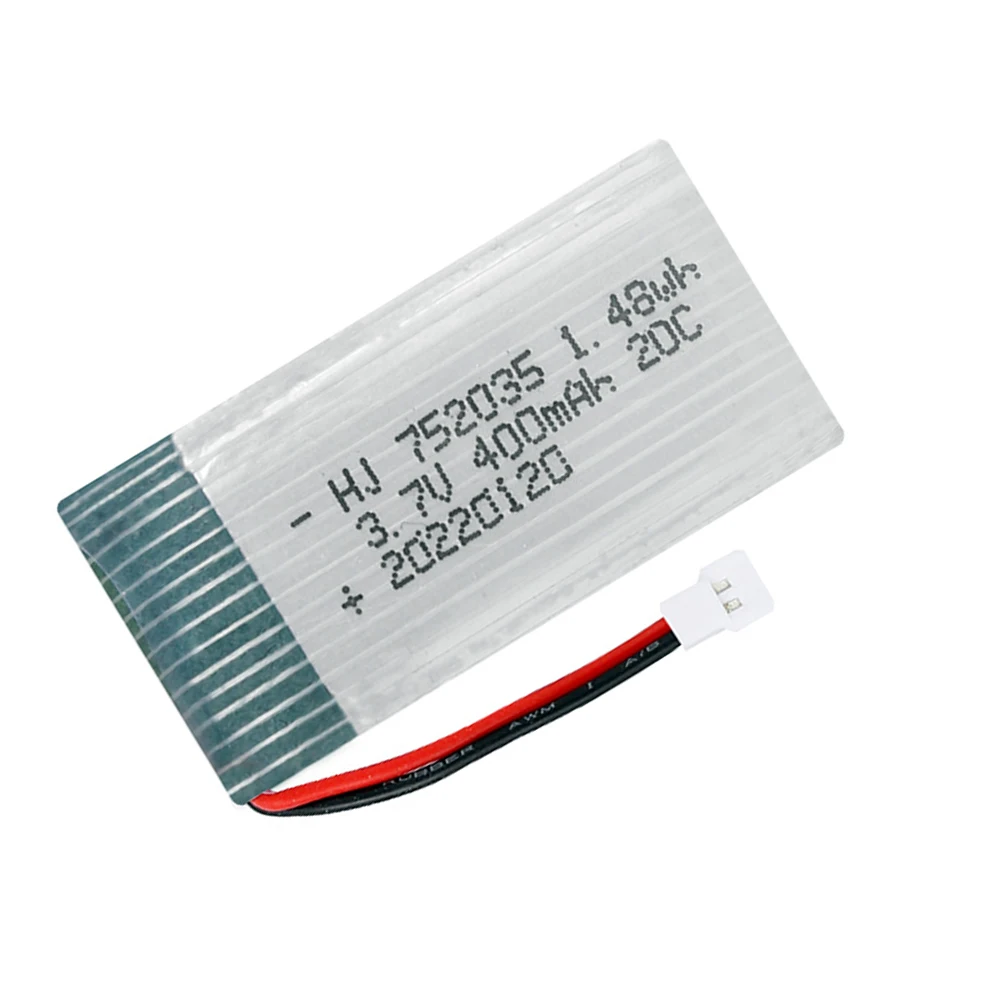 3.7V 400mAh Lipo Battery For X4 H107 H31 KY101 E33C E33 U816A V252 H6C RC Drone Spare Parts 3.7V 1S Battery with XH2.54 Charger