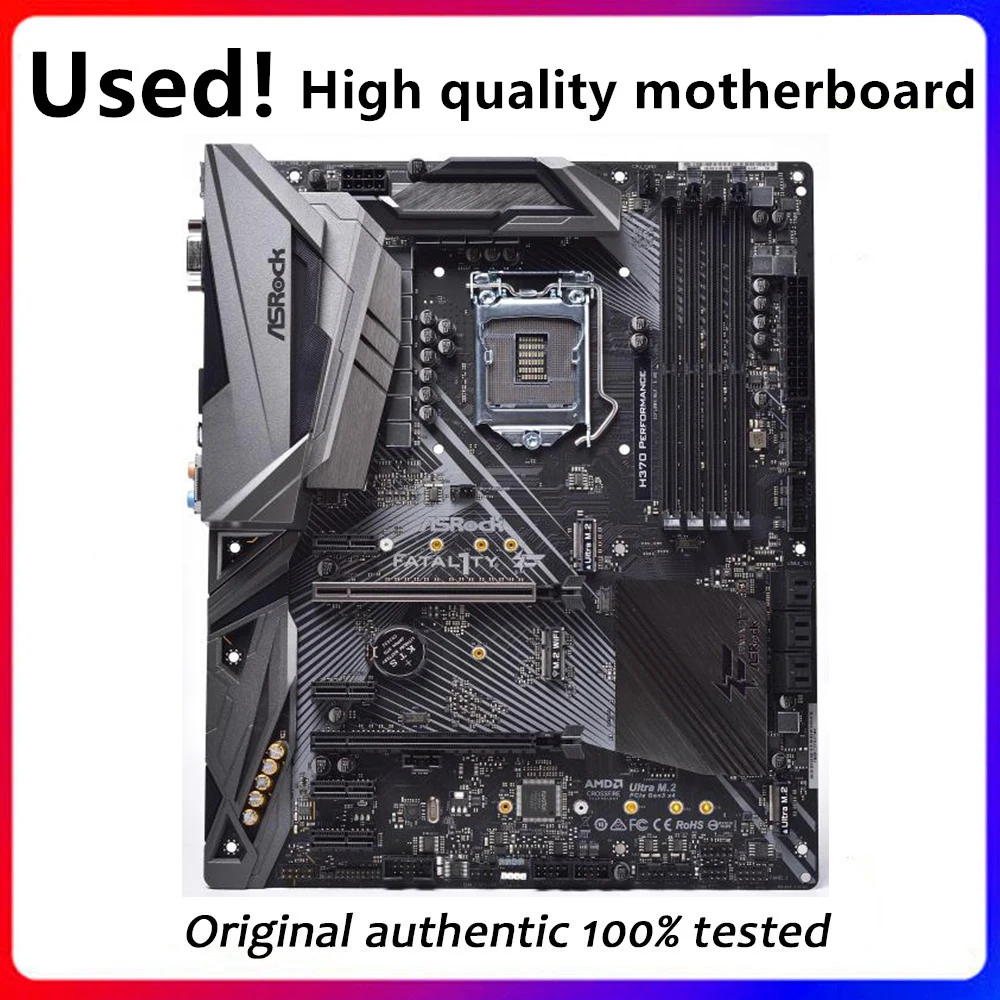 For ASRock FATAL1TY H370 PERFORMANCE Original Used Desktop Intel H370 H370M DDR4 Motherboard LGA 1151  i7/i5/i3 USB3.0 SATA3