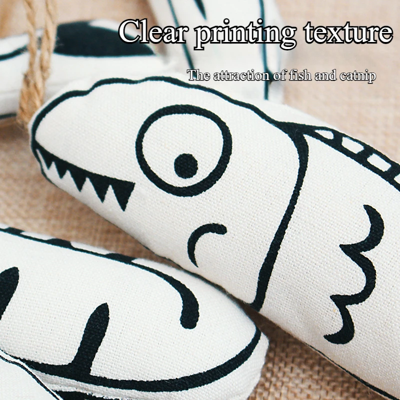 Teasing Cat Sticks Cat Toys Gnawing Fun Playing Relieving Boredom Cat Mint Cotton Fabric Fish Pet Toys Supplies